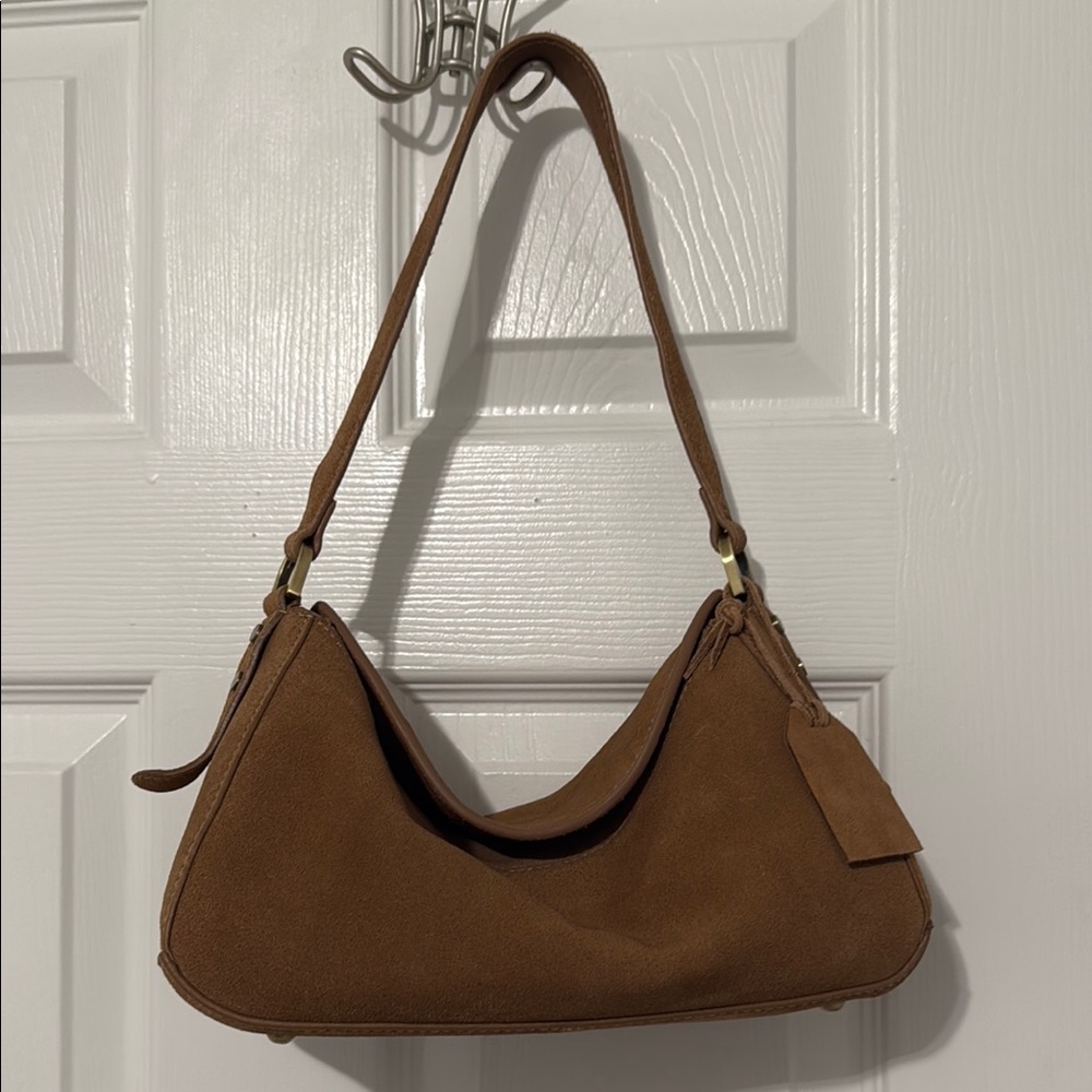 small suede and leather shoulder bag from tjmaxx